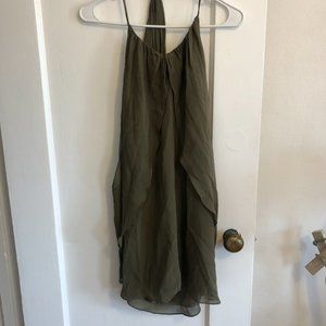 Alice & Olivia olive green dress